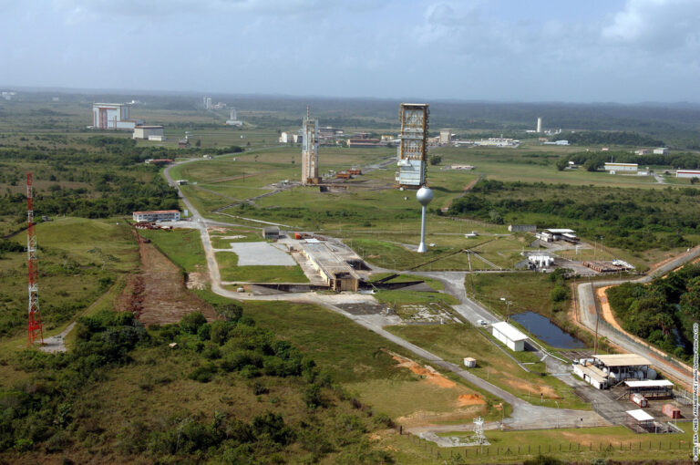 Image Credit : ESA Aerial view of the old Ariane Launch Complex no.1 (ELA-1) at the Guiana Space Center (CSG),
